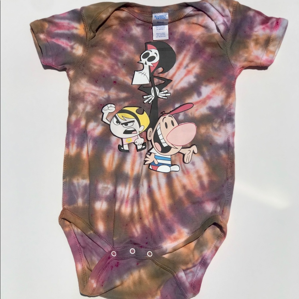 Grim Adventures of Billy and Mandy Tie Dye onesie